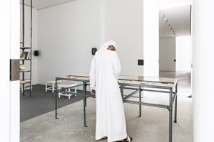 Uriel Orlow. Installation view: Sharjah Biennial 13, ‘Tamawuj,’ Sharjah, UAE (10 March–12 June 2017). © Ocula. Photo: Charles Roussel.